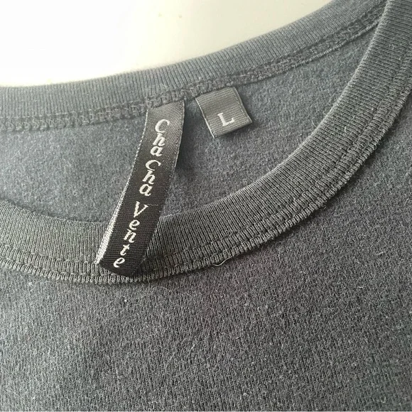 Black argyle baby tee - Picture 2 of 4